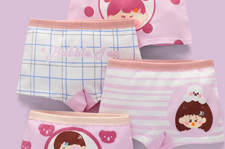 Įvairių spalvų vaikiški bokseriai mergaitėms