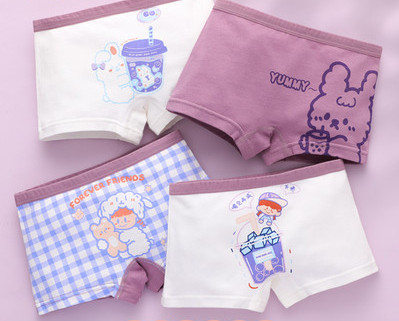 Children`s boxers for girls in different colors