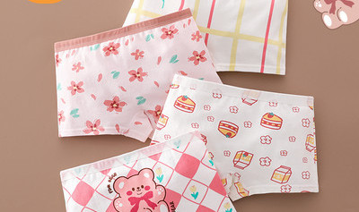 Įvairių spalvų vaikiški bokseriai mergaitėms