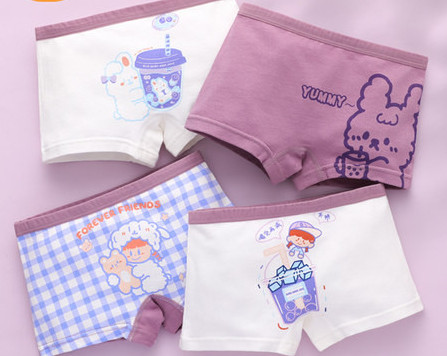 Įvairių spalvų vaikiški bokseriai mergaitėms