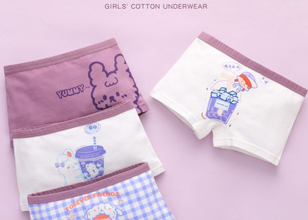 Įvairių spalvų vaikiški bokseriai mergaitėms