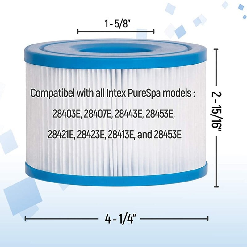 Tip S1 filtera Spa hidromasažna kada, zamjenski uložak filtera za bazen za 29001E PureSpa filter uložak, 6 paketa