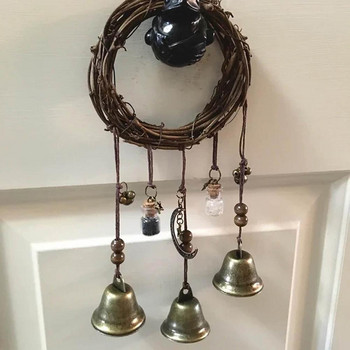 Witch Wind Chimes Στεφάνι Χειροποίητα Witch Bells Προστασία Πόρτας Κρεμάστρες Κρεμαστά Witch Bells Wind Chimes για την πόρτα του σπιτιού