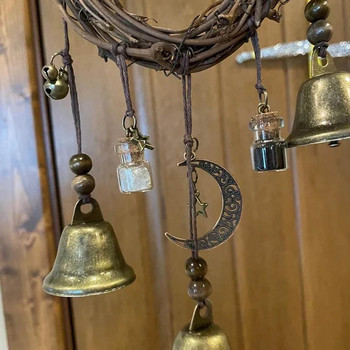 Witch Wind Chimes Στεφάνι Χειροποίητα Witch Bells Προστασία Πόρτας Κρεμάστρες Κρεμαστά Witch Bells Wind Chimes για την πόρτα του σπιτιού