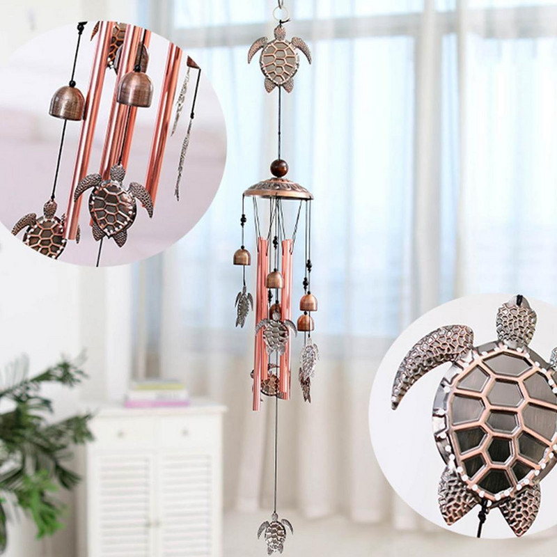 Vėžlių varpeliai – sodo vakarėlio lauko vėjo varpelių pakabukas Unikalūs lauko vėjo varpeliai vidaus ir lauko dekoravimui