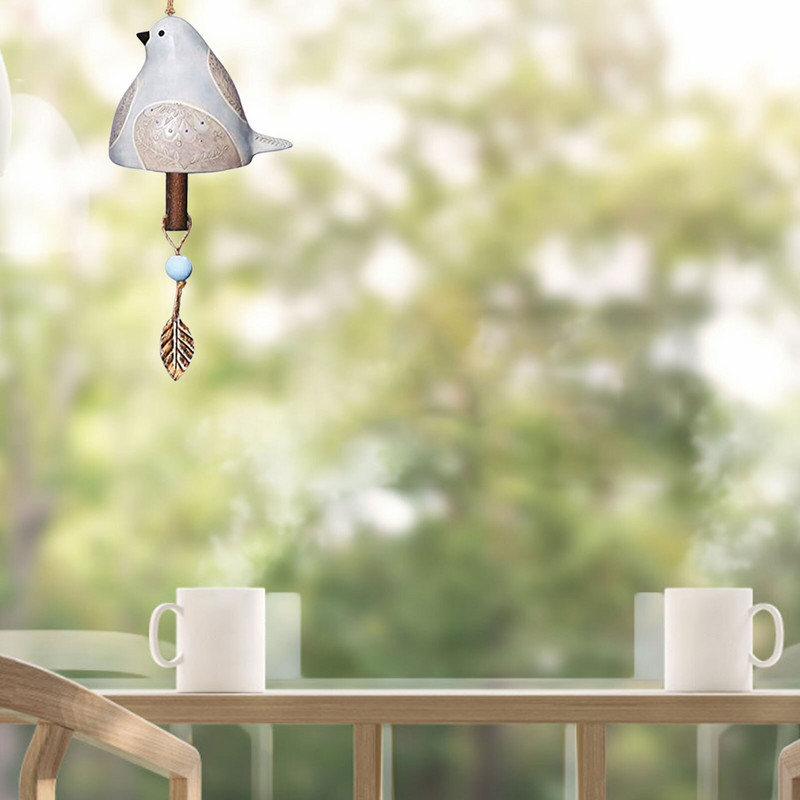 Vėjo varpeliai lauko klirensas Kūrybinis dervos paukščių giesmių varpelis, rankomis dažytas gyvūnų vėjo varpelis, skirtas terasai, verandai, sodo kieme