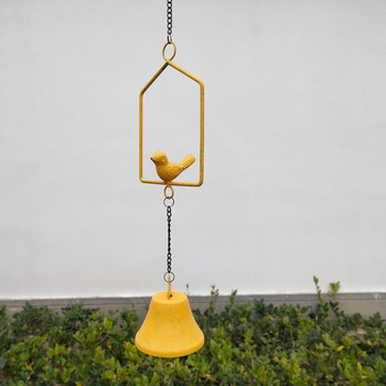 Завеси за птици Вятърна камбанка за външна метална декорация на градинска тревна площ Изкуство с красив звуков висулка Вятърна камбанка за вътрешна врата