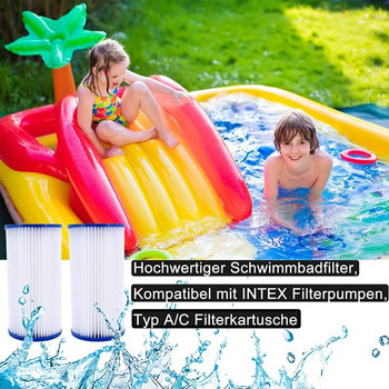 2 бр. филтър за басейн тип A/C за надуваем басейн спа филтър за гореща вана за Bestway III Intex 29000E 59900E филтър за помпи за басейн