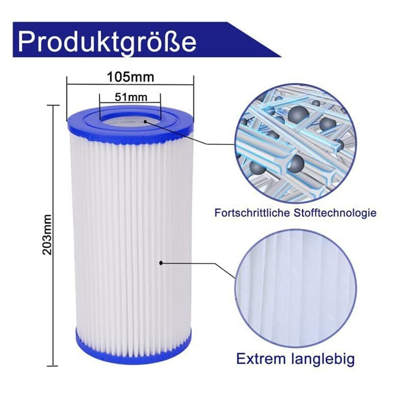 2 buc. filtru de piscină tip A/C pentru filtru de cadă cu hidromasaj spa pentru piscină gonflabilă pentru filtru pentru pompe de piscină Bestway III Intex 29000E 59900E