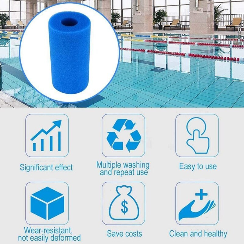 Plaukimo baseino filtras – filtro kasetės kempinė, skirta Intex Type H filtro daugkartinio naudojimo pakaitinė kasetė baseinui CNIM Hot