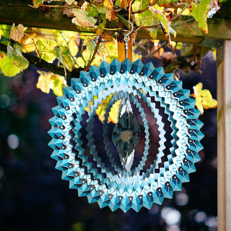 Vėjo suktukas nerūdijančio plieno metalinis vėjo gaudyklė Vėjo varpelis besisukantis vėjo varpelis, pakabos dekoravimo suktuko ornamentas