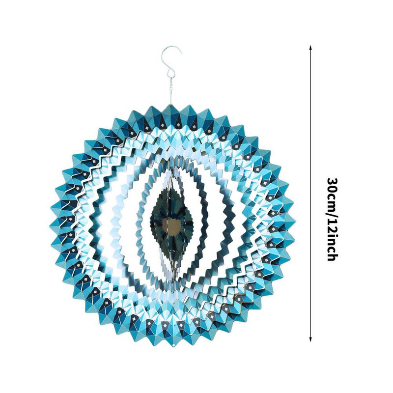 Vėjo suktukas nerūdijančio plieno metalinis vėjo gaudyklė Vėjo varpelis besisukantis vėjo varpelis, pakabos dekoravimo suktuko ornamentas