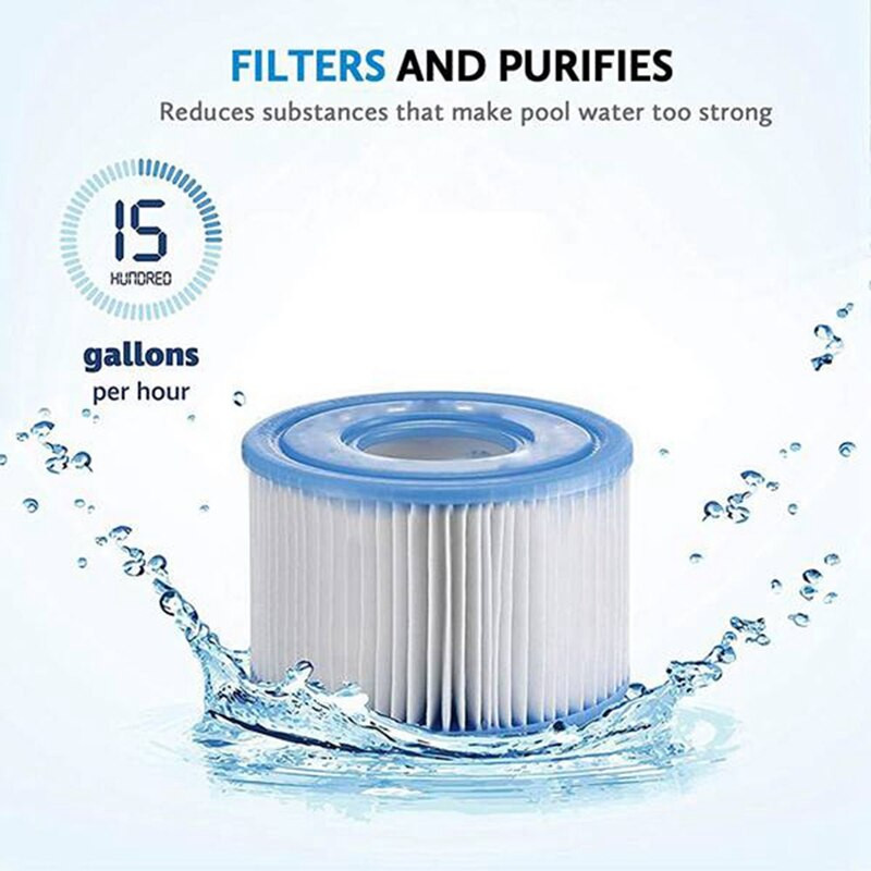 6 kom. Filter za bazen 300 galona Filter uložak, Filter uložak pumpe za bazen HS-630, za pumpu filtera bazena CNIM Hot