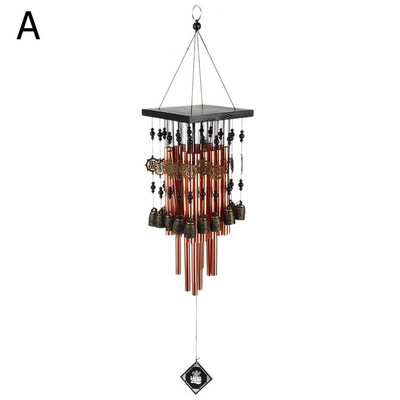 Lemn Metal Aluminiu Tub Multi-tevi Clopote de vant Bronz Clopote Balcon Roșu Ornamente Cupru în aer liber Casă R4J7