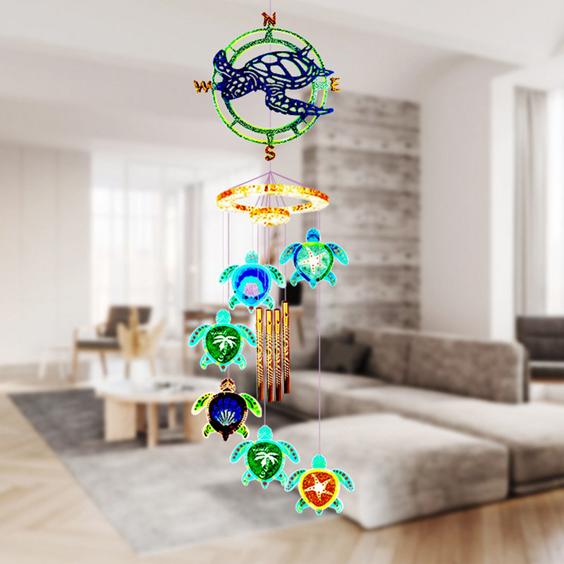 Kornjača Wind Chimes Kalupi od smole Silikonski komplet Morska kornjača Wind Spinner Epoksidni kalup Wind Chime Nabavka za ručni rad u domu