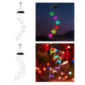 Saulės vėjo varpelio lemputė LED pakabinama lempa Romantiška vėjo varpelio lempa, skirta balkono Kalėdoms