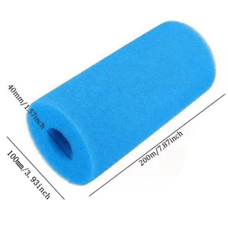 Spužva za filtar od 4 komada, uložak za filtar za bazen, tip A za višekratnu upotrebu spužva za filtar koja se može prati, spužvasti uložak za filtar za Intex A
