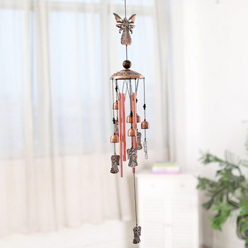 Ретро вятърен звънец от ковано желязо Градински звънец с художествено покритие от метал с кука Висяща декорация
