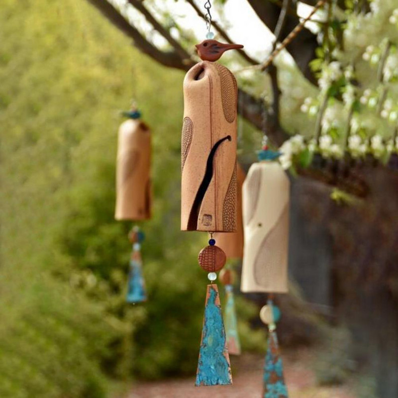 Lengvi, geri kaimiški, subtilūs rankų darbo vėjo varpeliai iš dervos vėjo varpeliai, unikalus modelis namams