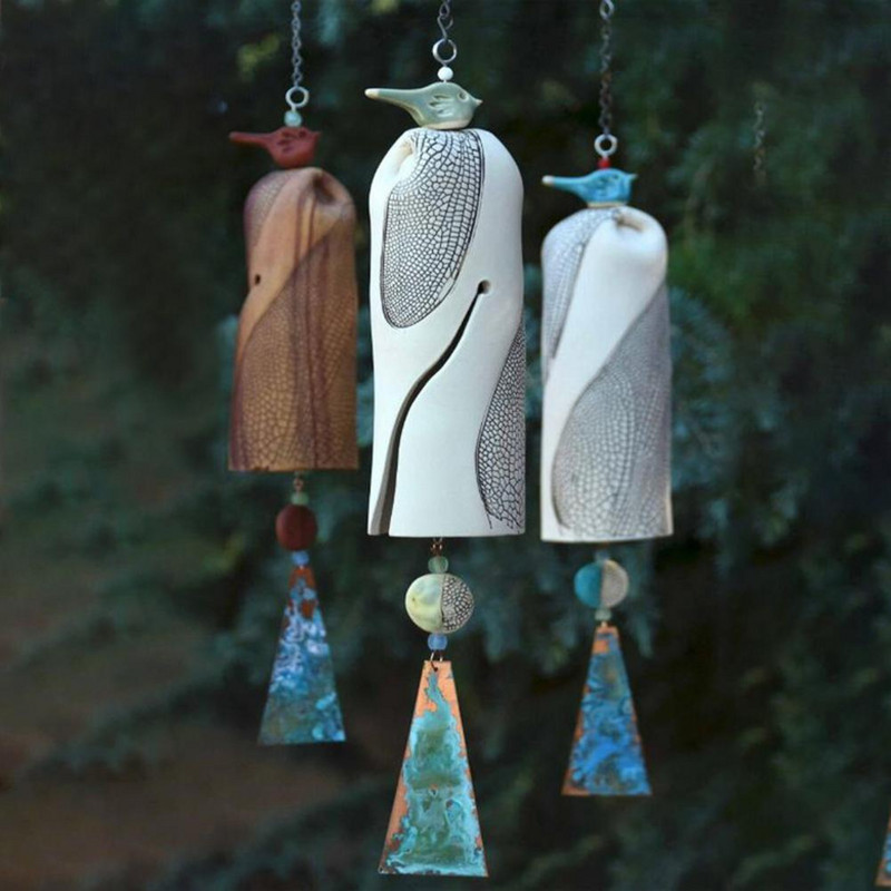 Lengvi, geri kaimiški, subtilūs rankų darbo vėjo varpeliai iš dervos vėjo varpeliai, unikalus modelis namams