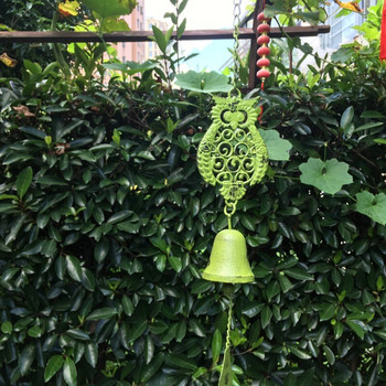 Fairy Garden σφυρήλατο σίδερο Κουκουβάγια Wind Chimes Κρεμαστό στολίδια Παντοπωλείο εξωτερικού χώρου Μεταλλικά αξεσουάρ Χειροτεχνία Μπαλκόνι Διακόσμηση βίλας