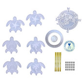 Vėjo varpelių formos epoksidinės dervos jūros vėžlys vėjo suktuko epoksidinės formos Epoksidinių varpelių liejimo formos, skirtos „pasidaryk pats“ vėjo varpelio raktų pakabučiui