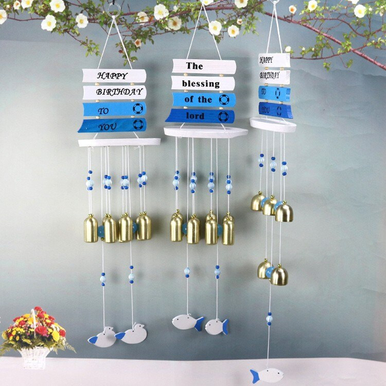 Buriavimo serija Vėjo varpeliai Papuošalai Gimtadienio dovanos Mediniai kelių varpelių vėjo varpeliai kambario vėjo varpeliai lauko LED jūros kriauklių vėjo varpeliai