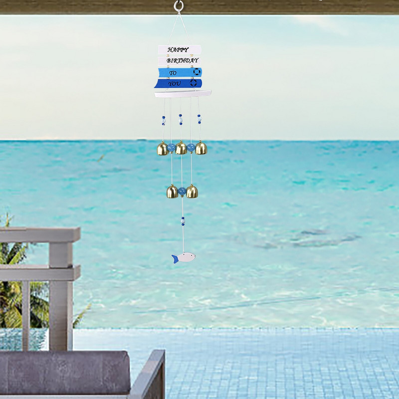 Buriavimo serija Vėjo varpeliai Papuošalai Gimtadienio dovanos Mediniai kelių varpelių vėjo varpeliai kambario vėjo varpeliai lauko LED jūros kriauklių vėjo varpeliai