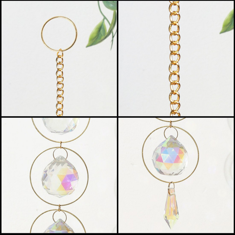 Seturi de pandantive cu cristale colorate, decorațiuni pentru nuntă, pendante cu cristale artificiale, decorațiuni pentru grădinărit, artizanat, cadouri de aniversare