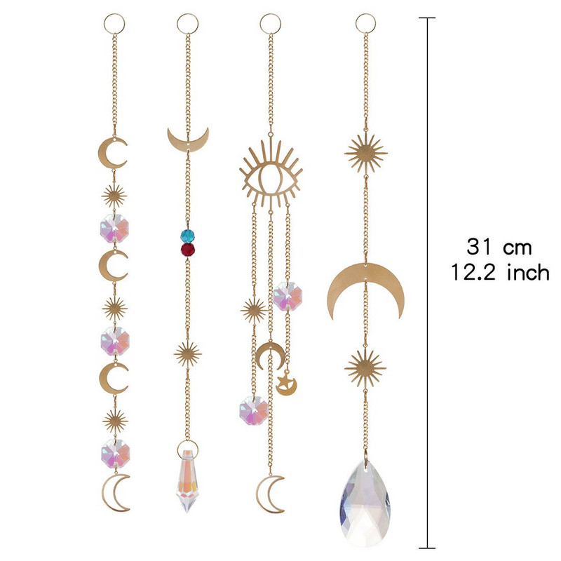 Seturi de pandantive cu cristale colorate, decorațiuni pentru nuntă, pendante cu cristale artificiale, decorațiuni pentru grădinărit, artizanat, cadouri de aniversare