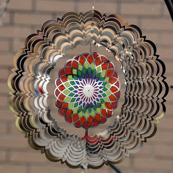 Вътрешен външен 3D издълбан градински декор Висящ орнамент Уловители на вятъра Вятърен звън Ветровъртач