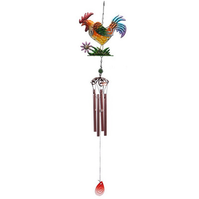 1PC Pijetao Vjetar zvona Željezni zanati Wind Chime cijevi ukrasi 75 cm balkon dvorište kreativni metalni privjesci