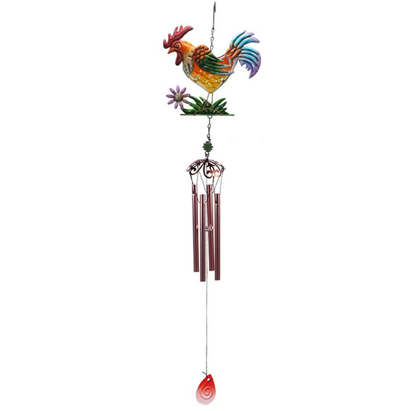 1PC Pijetao Vjetar zvona Željezni zanati Wind Chime cijevi ukrasi 75 cm balkon dvorište kreativni metalni privjesci