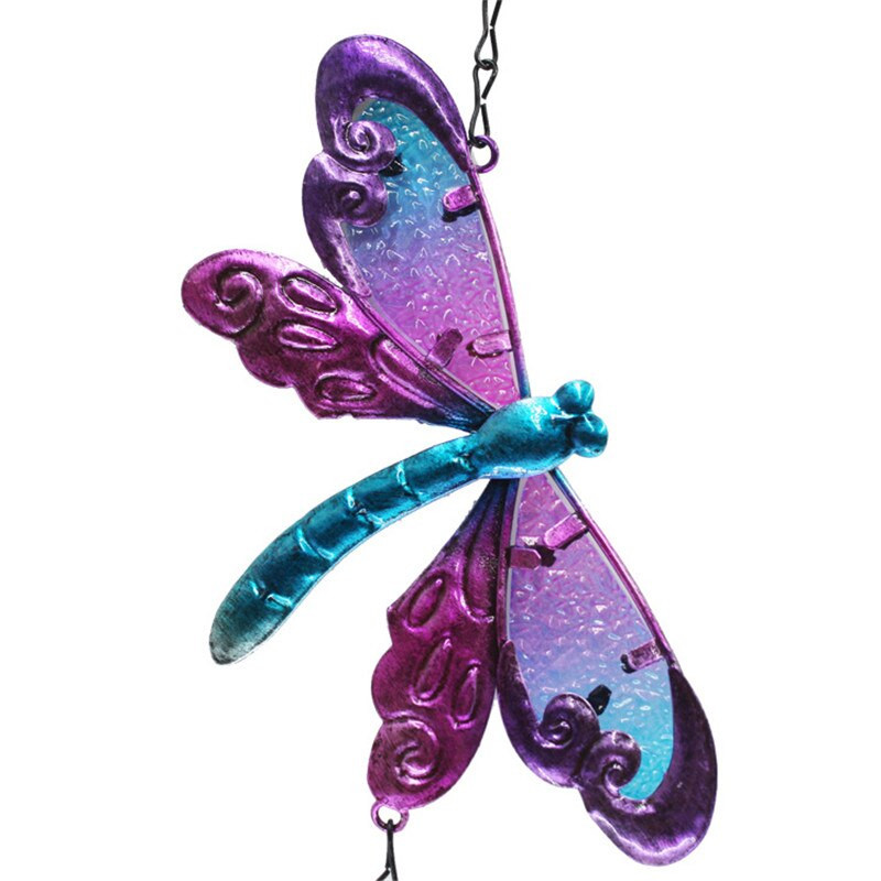 1 vnt. Naujas mėlynas purpurinis laumžirgis vėjo varpelis metalinis deimantinis stiklas, dažytas išskirtiniais amatų papuošalais Kūrybingi namų varpeliai vamzdžių pakabukas