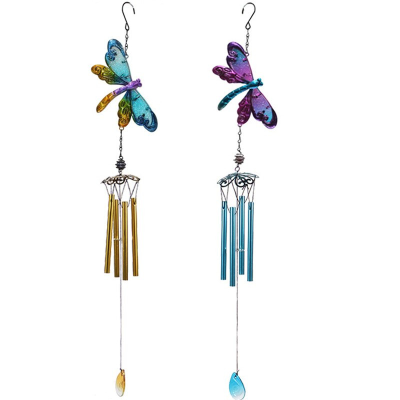 1 vnt. Naujas mėlynas purpurinis laumžirgis vėjo varpelis metalinis deimantinis stiklas, dažytas išskirtiniais amatų papuošalais Kūrybingi namų varpeliai vamzdžių pakabukas