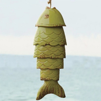 Цветна риба Koi Wind Chimes Цветна Koi Fish Wind Chimes Външна смола Wind Chimes Висулка Коледен подарък Градинска декорация