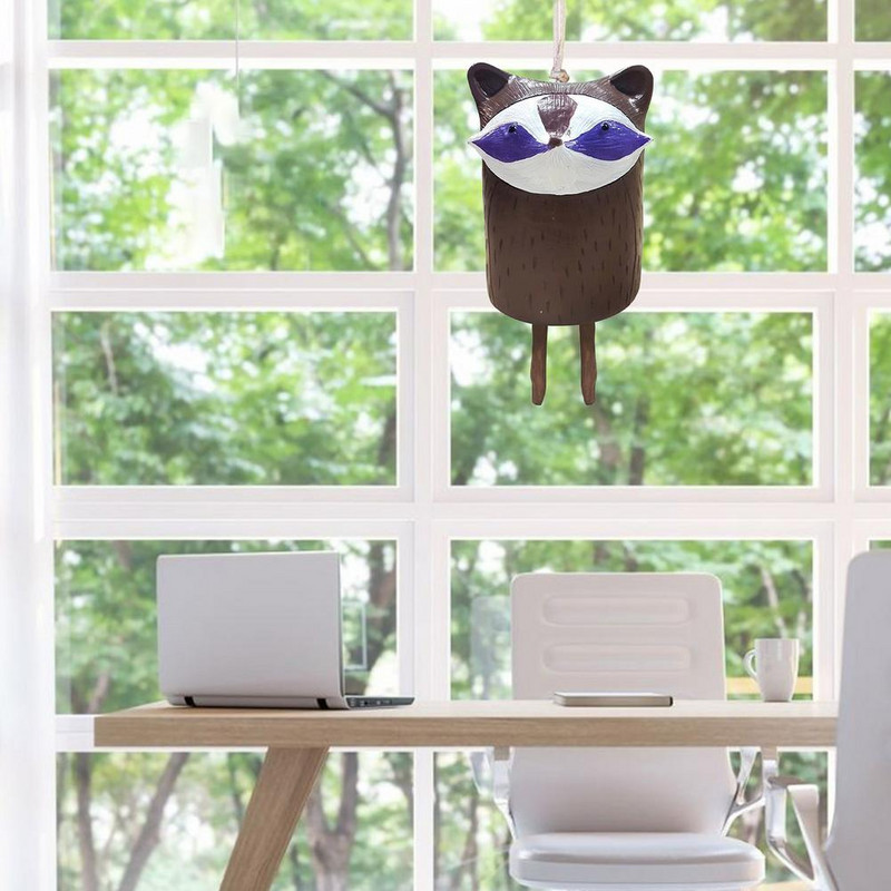 Sodo dekoravimas Gražus kaimiškas gyvūnų vėjo varpelių kambario dekoras Dervos gyvūnų vėjo varpeliai Boho rankų darbo pakabinamas namų dekoravimas