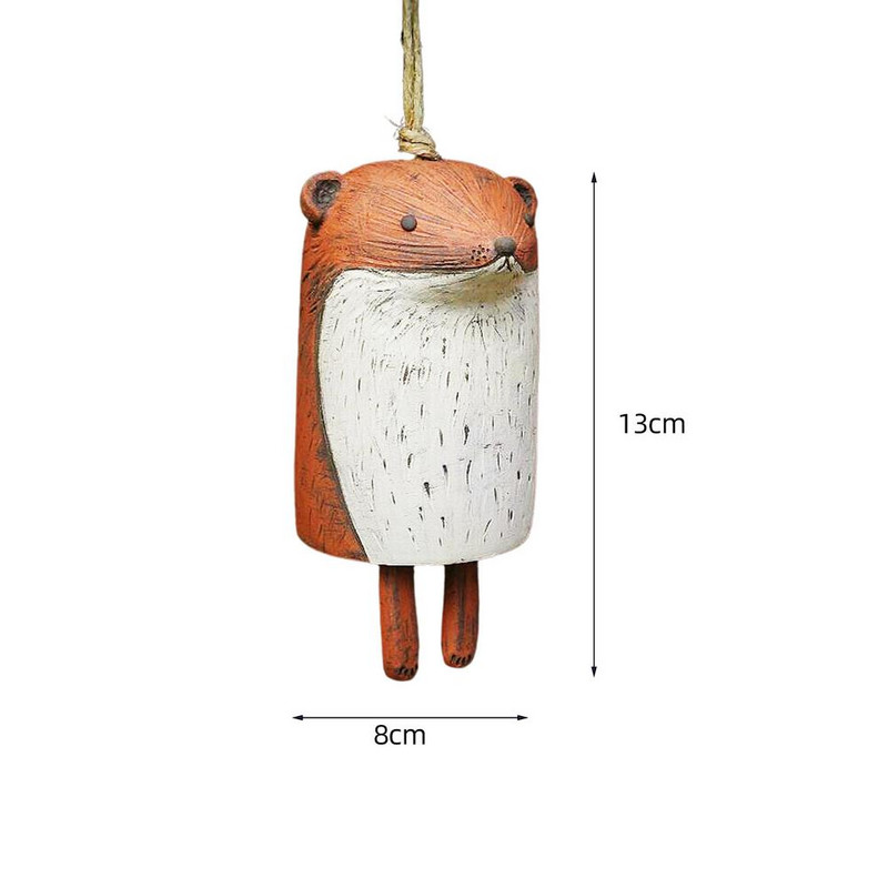 Sodo dekoravimas Gražus kaimiškas gyvūnų vėjo varpelių kambario dekoras Dervos gyvūnų vėjo varpeliai Boho rankų darbo pakabinamas namų dekoravimas