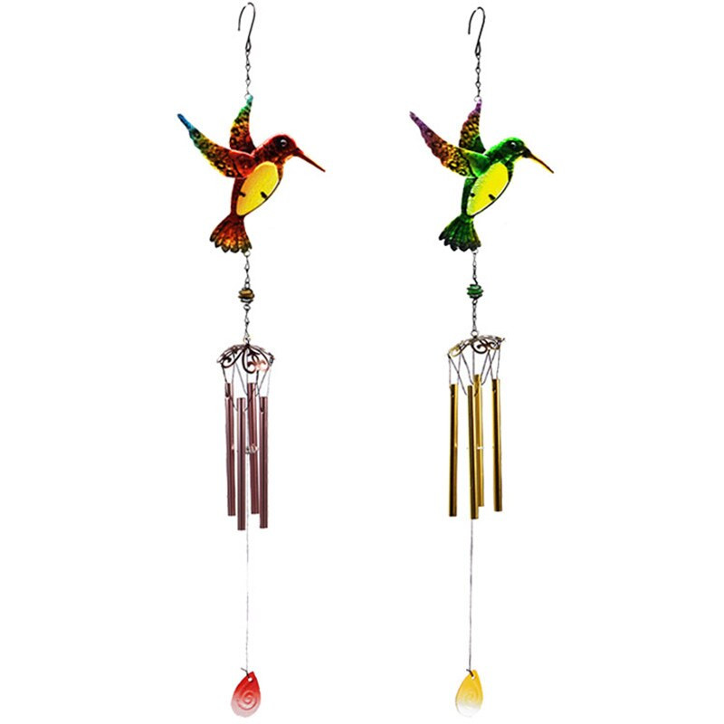 1 buc. Clopote noi de colibri, din fier forjat, concav-convex, sticlă vopsită, creativ, decor pentru acasă, clopote, clopote, pandantive pentru țeavă