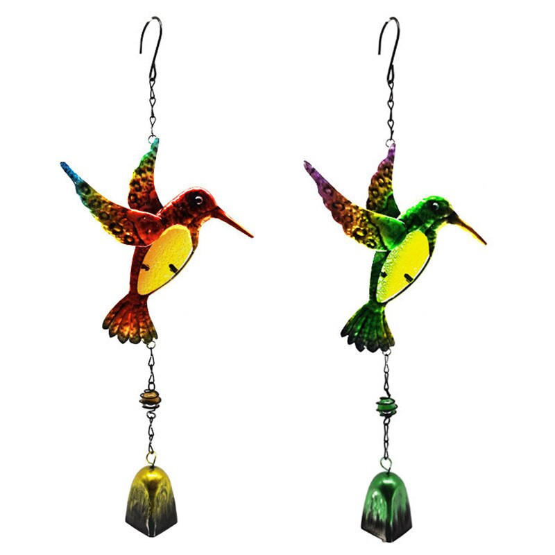 1 buc. Clopote noi de colibri, din fier forjat, concav-convex, sticlă vopsită, creativ, decor pentru acasă, clopote, clopote, pandantive pentru țeavă