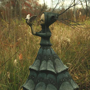 Απόκριες ειδώλιο μάγισσας Άγαλμα ρητίνης ανατριχιαστικό γλυπτά μάγισσας Διακόσμηση κήπου για το σπίτι Αίθριο αυλή γκαζόν Βεράντα Διακόσμηση κήπου