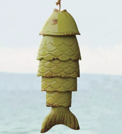 Spalvotas koi žuvis vėjo varpelis sodo apdaila dervos vėjo varpeliai pakabukas lauko sodo kabantis dekoras Ganaderia Kalėdų dovana