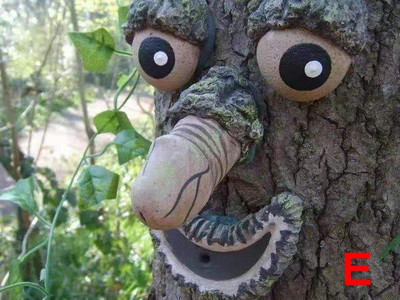Smola Lice Kora drveta Lice duha Crte lica Dekoracija Uskrs Vanjski Kreativni rekviziti Ukras vrta Vanjski Jardineria de