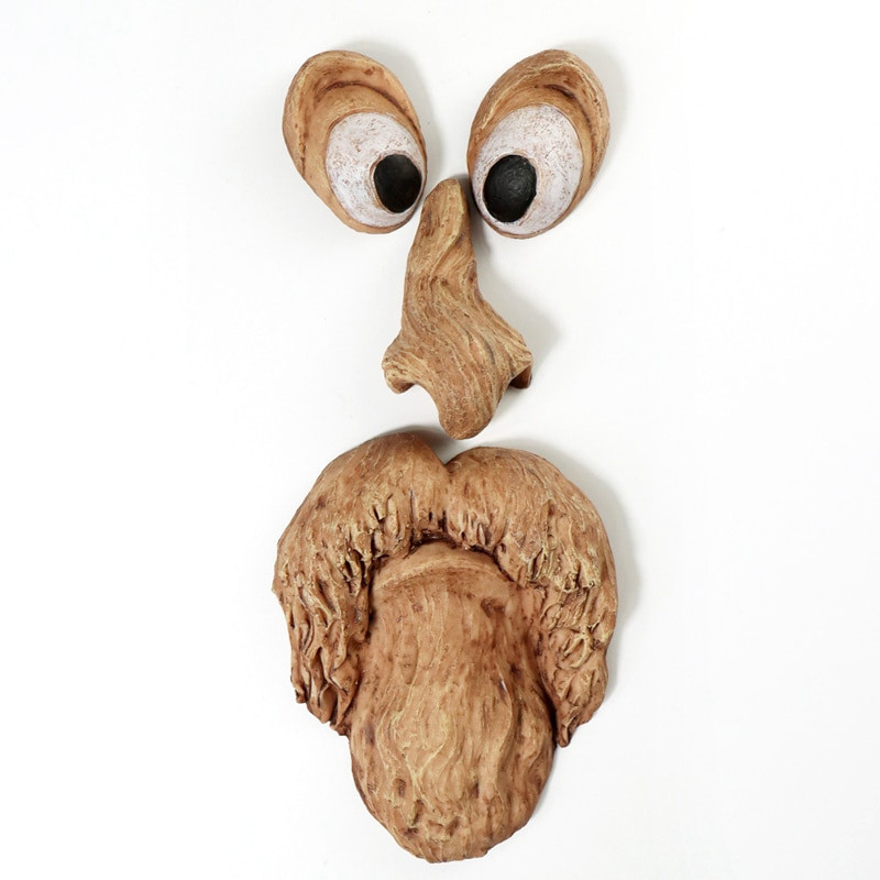 Smola Lice Kora drveta Lice duha Crte lica Dekoracija Uskrs Vanjski Kreativni rekviziti Ukras vrta Vanjski Jardineria de