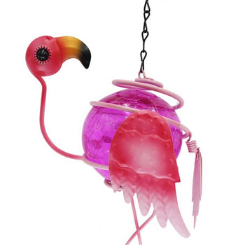 Новото фламинго Wind Chime Триизмерна 3D стъклена топка Жаба Моделиране на животни Занаятчийски орнаменти Креативни градински висулки
