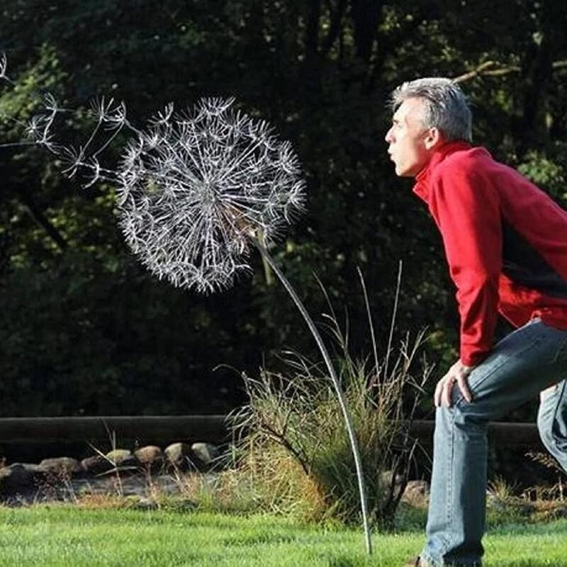 Pixies fėjų sodo skulptūros kuolų fėjos ir kiaulpienės šoka kartu peizažas metalinis miniatiūrinis figūrėlė vejos dekoratyvinis