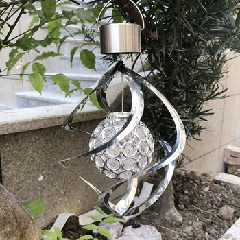 Слънчева вятърна камбанка LED променяща цвета висяща лампа Декоративна LED вятърна въртяща се слънчева светлина за външна градина, двор
