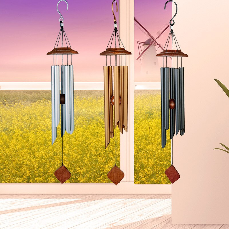 63 cm metalinis retro masyvo vėjo varpelis namų lauko sodo dekoravimui šventiniai kūrybingi dovanų papuošalai (tiems, kurie myli)