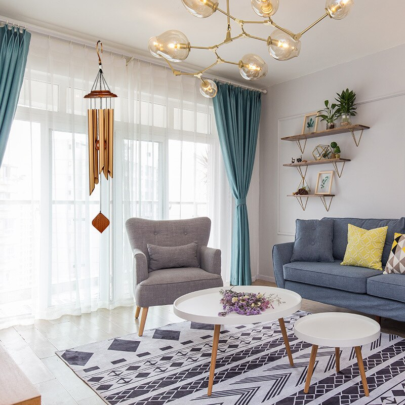 63 cm metalinis retro masyvo vėjo varpelis namų lauko sodo dekoravimui šventiniai kūrybingi dovanų papuošalai (tiems, kurie myli)