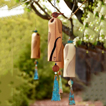 Art Dragonflies Wind Chimes w/ Beautiful Bird Rustic Dragonfly Garden Handmade Decor Boho Handmade Wind Chimes Wooden Crafts δώρο